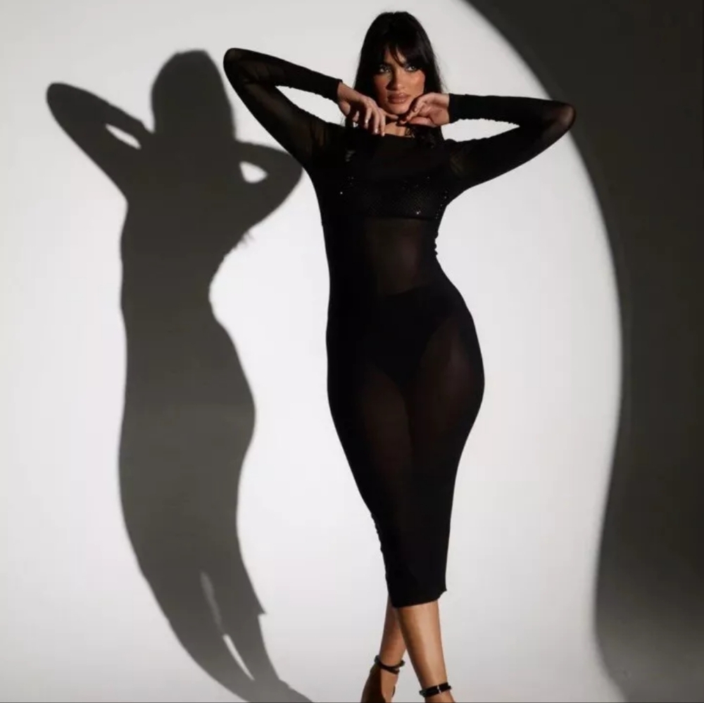 New SLA The Label Black SOHO MIDI Dress